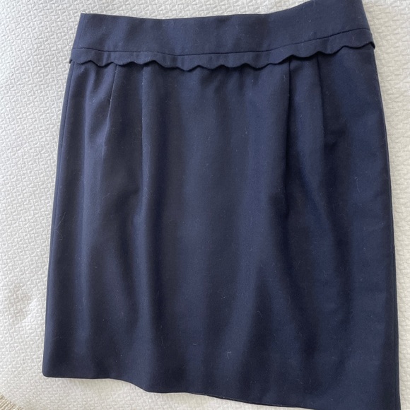 J Crew navy wool skirt 00